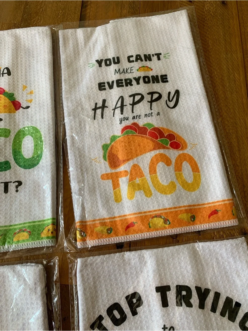 Cute Taco-Print Kitchen Towel Set